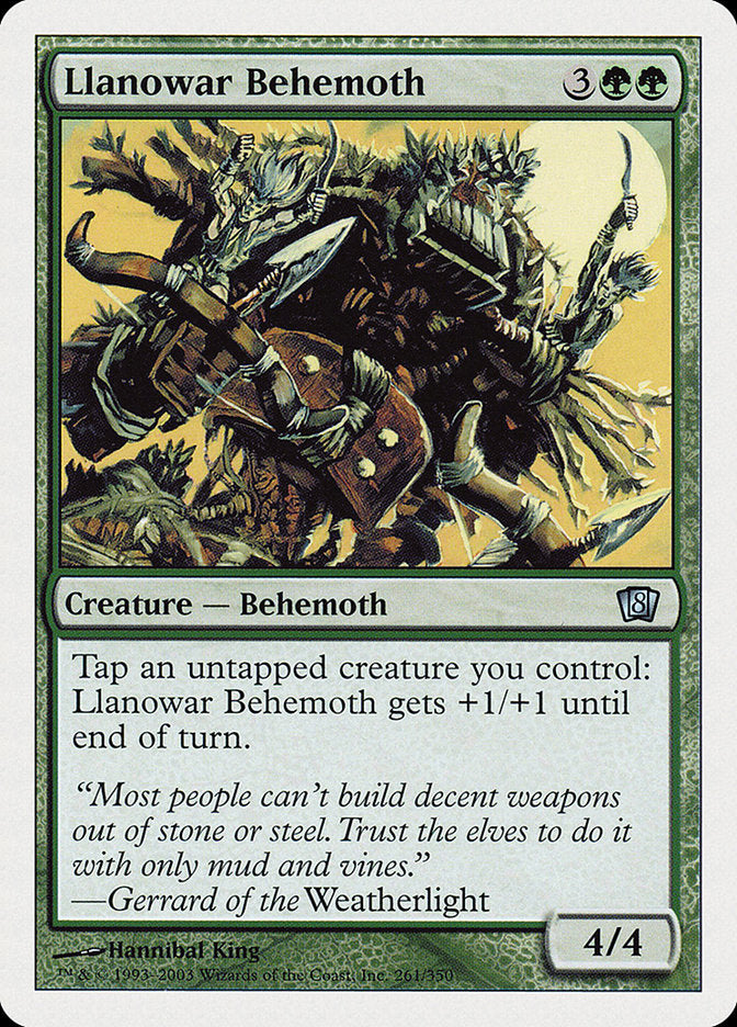 Llanowar Behemoth (8th Edition) [Oversize Cards] MTG Single Magic: The Gathering | Red Claw Gaming