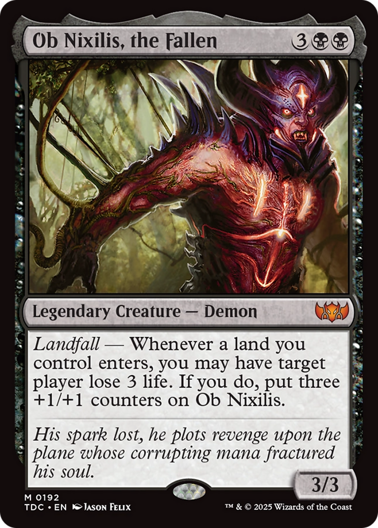 Ob Nixilis, the Fallen [Tarkir: Dragonstorm Commander] MTG Single Magic: The Gathering | Red Claw Gaming