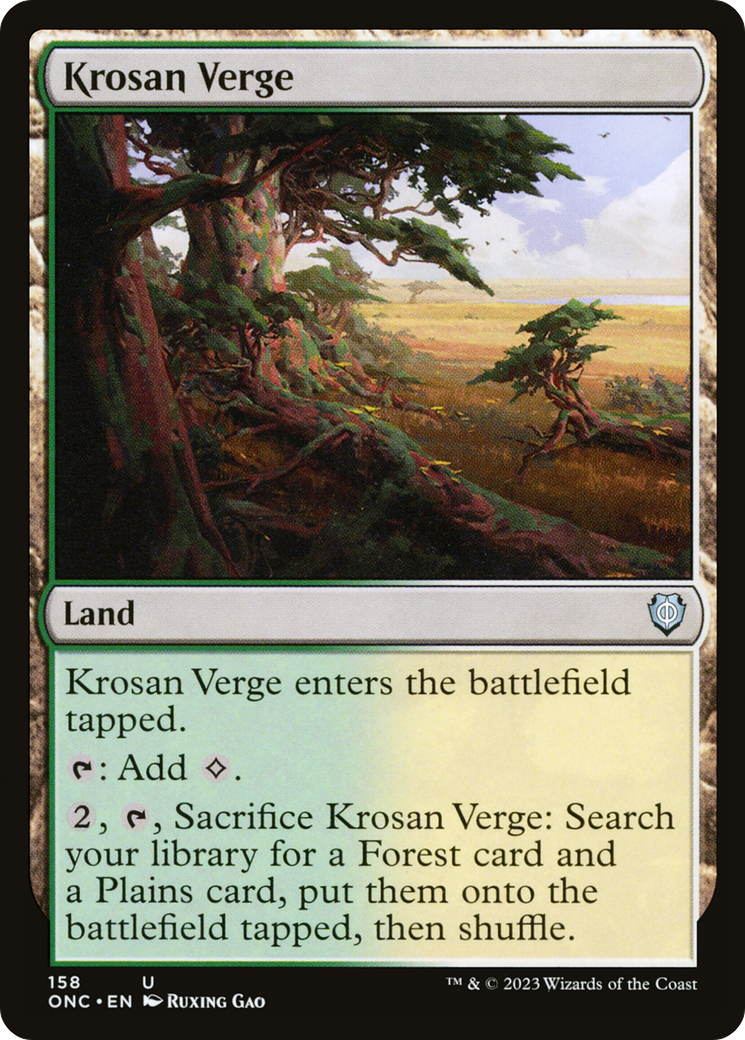 Krosan Verge [Phyrexia: All Will Be One Commander] MTG Single Magic: The Gathering | Red Claw Gaming