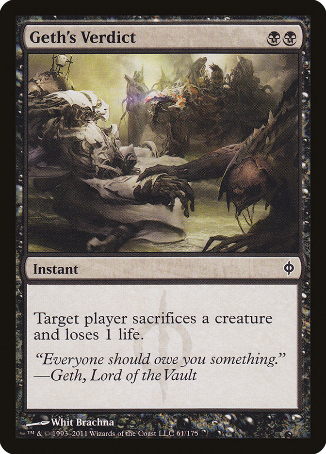 Geth's Verdict [New Phyrexia] MTG Single Magic: The Gathering | Red Claw Gaming