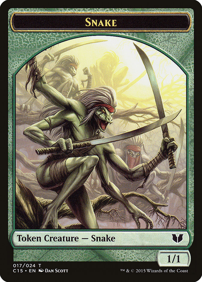 Beast // Snake (017) Double-Sided Token [Commander 2015 Tokens] MTG Single Magic: The Gathering | Red Claw Gaming