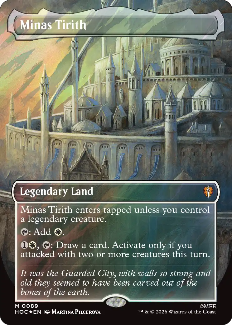 Minas Tirith (Borderless) (Surge Foil) [The Hobbit: Eternal-Legal] | Red Claw Gaming
