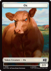 Ox (023) // Construct (030) Double-Sided Token (Surge Foil) [Marvel Super Heroes Commander Tokens] | Red Claw Gaming