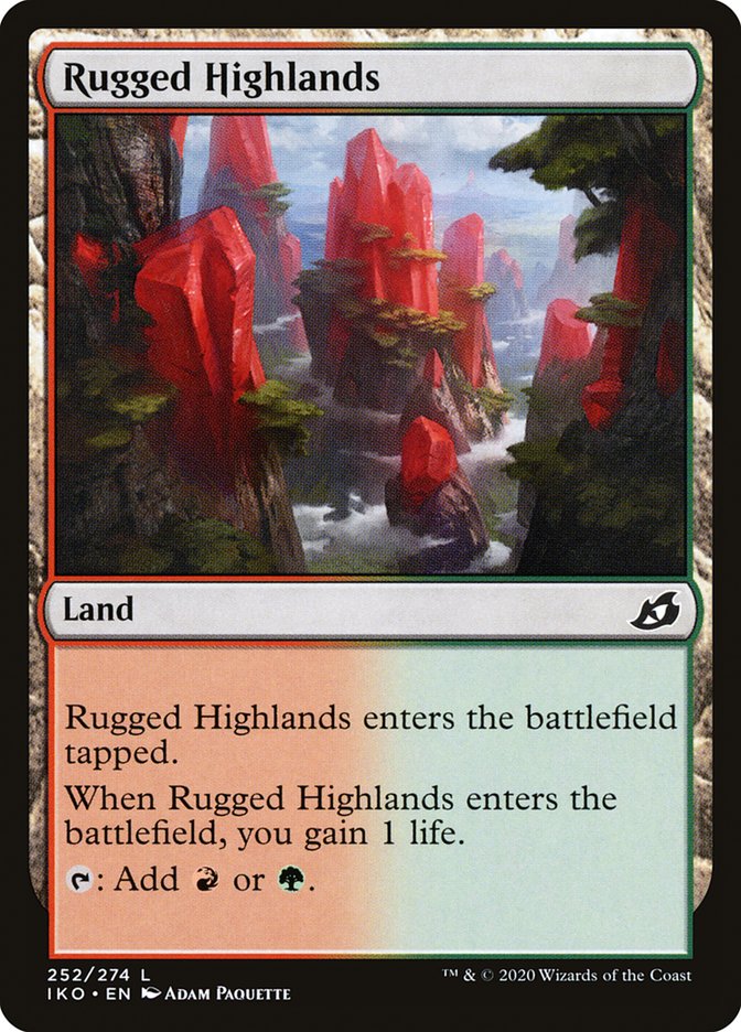 Rugged Highlands [Ikoria: Lair of Behemoths] MTG Single Magic: The Gathering | Red Claw Gaming