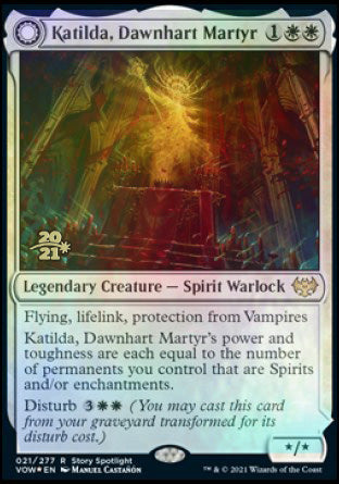 Katilda, Dawnhart Martyr // Katilda's Rising Dawn [Innistrad: Crimson Vow Prerelease Promos] MTG Single Magic: The Gathering | Red Claw Gaming
