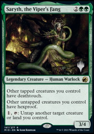 Saryth, the Viper's Fang (Promo Pack) [Innistrad: Midnight Hunt Promos] MTG Single Magic: The Gathering | Red Claw Gaming