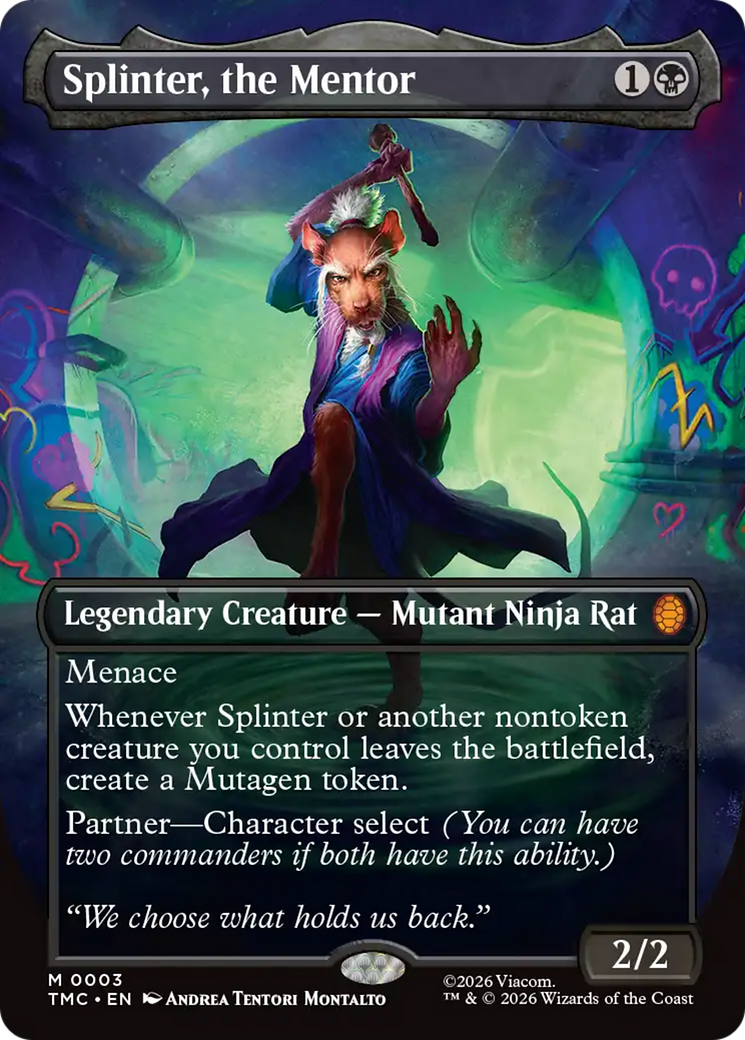 Splinter, the Mentor (Borderless) [Teenage Mutant Ninja Turtles Commander] MTG Single Magic: The Gathering | Red Claw Gaming