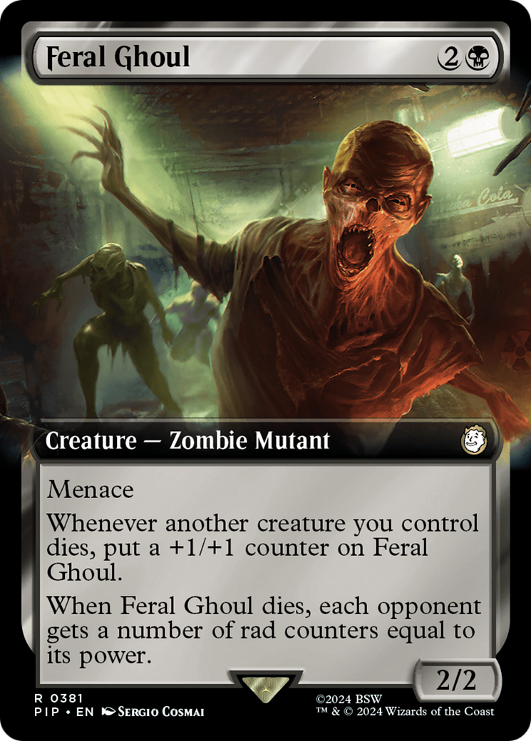 Feral Ghoul (Extended Art) [Fallout] MTG Single Magic: The Gathering | Red Claw Gaming