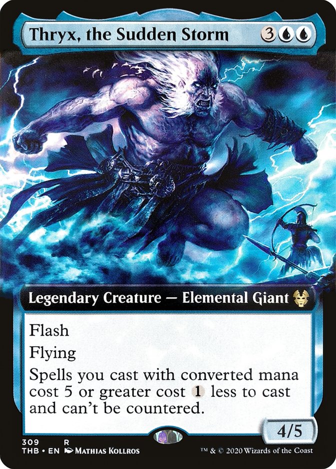 Thryx, the Sudden Storm (Extended Art) [Theros Beyond Death] MTG Single Magic: The Gathering | Red Claw Gaming