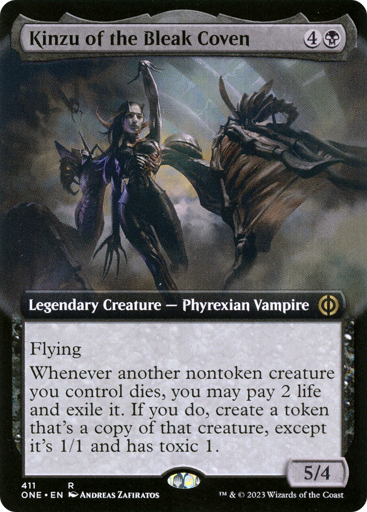 Kinzu of the Bleak Coven (Extended Art) [Phyrexia: All Will Be One] MTG Single Magic: The Gathering | Red Claw Gaming
