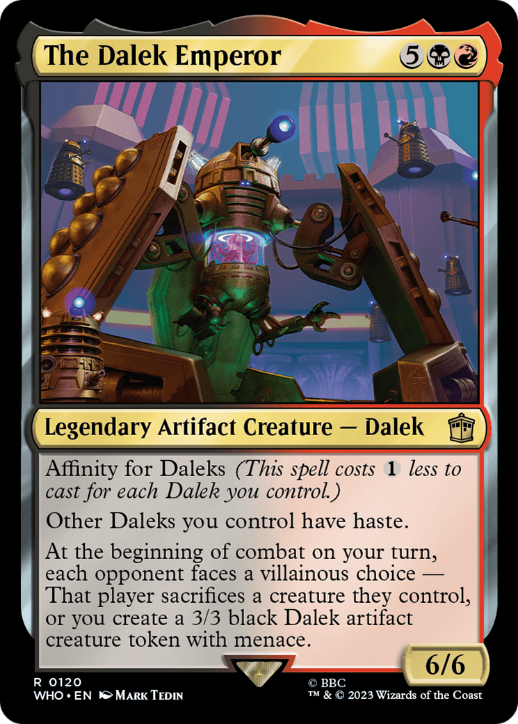 The Dalek Emperor (Extended Art) [Doctor Who] MTG Single Magic: The Gathering | Red Claw Gaming