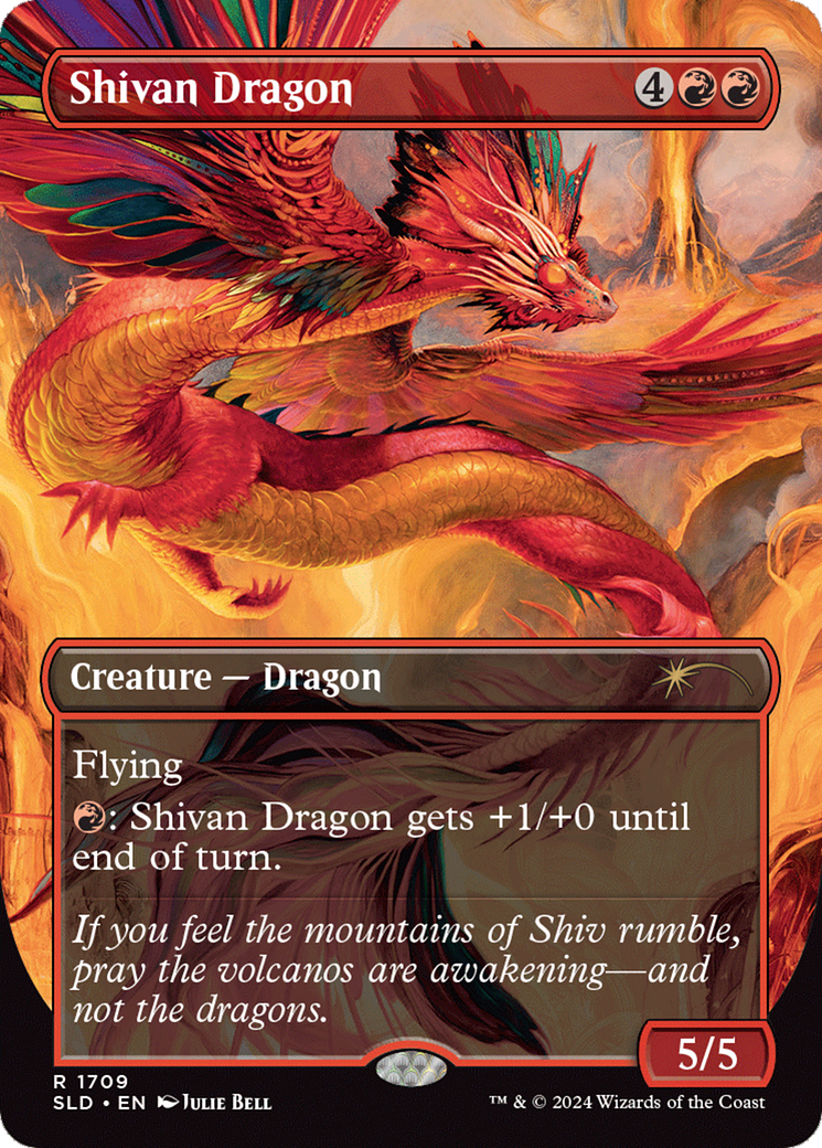 Shivan Dragon (Rainbow Foil) [Secret Lair Drop Series] MTG Single Magic: The Gathering | Red Claw Gaming