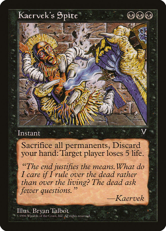 Kaervek's Spite [Visions] MTG Single Magic: The Gathering | Red Claw Gaming