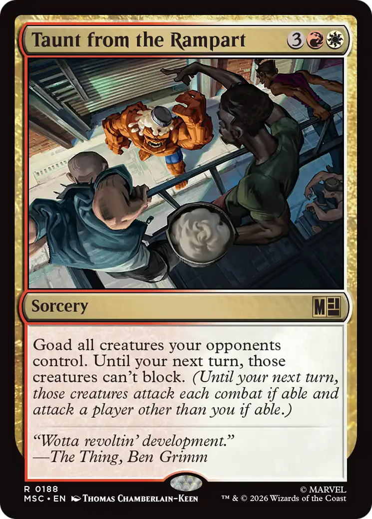 Taunt from the Rampart (Surge Foil) [Marvel Super Heroes Commander] | Red Claw Gaming
