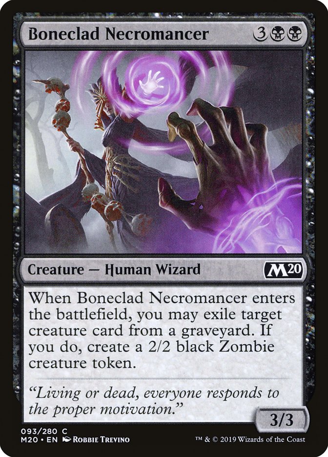 Boneclad Necromancer [Core Set 2020] MTG Single Magic: The Gathering | Red Claw Gaming