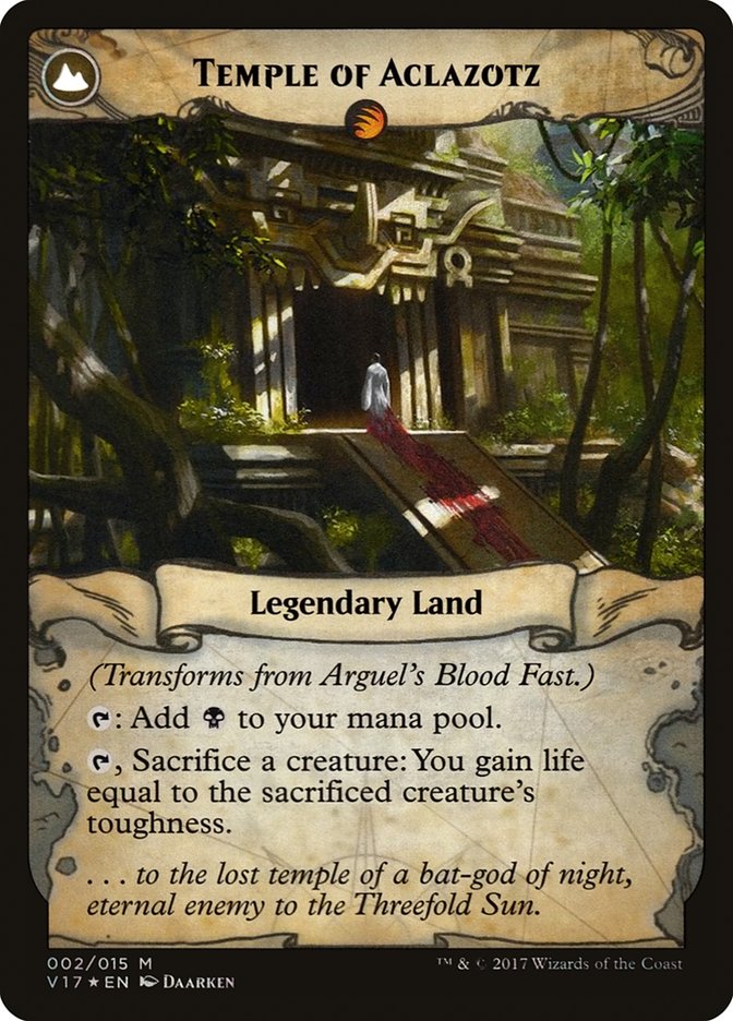 Arguel's Blood Fast // Temple of Aclazotz [From the Vault: Transform] MTG Single Magic: The Gathering | Red Claw Gaming