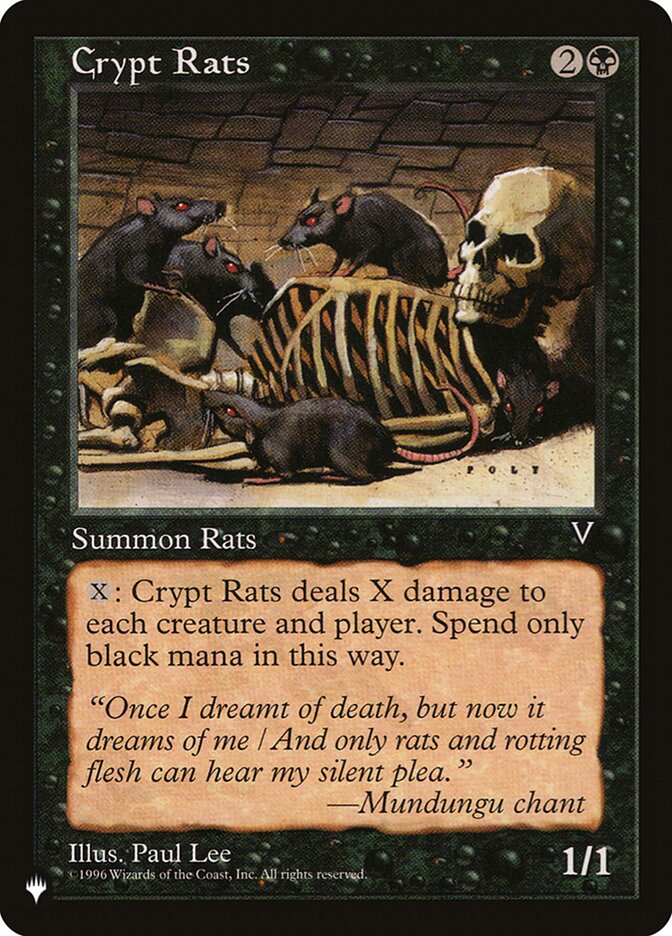 Crypt Rats [The List] MTG Single Magic: The Gathering | Red Claw Gaming