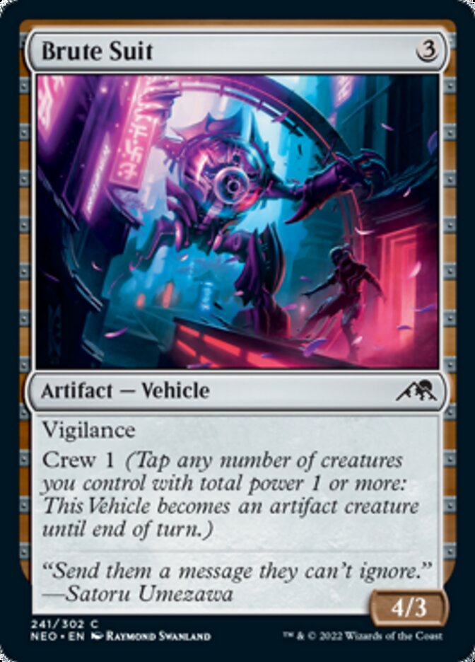 Brute Suit [Kamigawa: Neon Dynasty] MTG Single Magic: The Gathering    | Red Claw Gaming