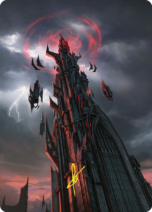 Barad-dur Art Card (Gold-Stamped Signature) [The Lord of the Rings: Tales of Middle-earth Art Series] MTG Single Magic: The Gathering | Red Claw Gaming