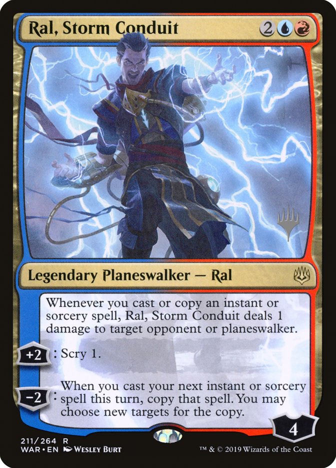 Ral, Storm Conduit (Promo Pack) [War of the Spark Promos] MTG Single Magic: The Gathering | Red Claw Gaming
