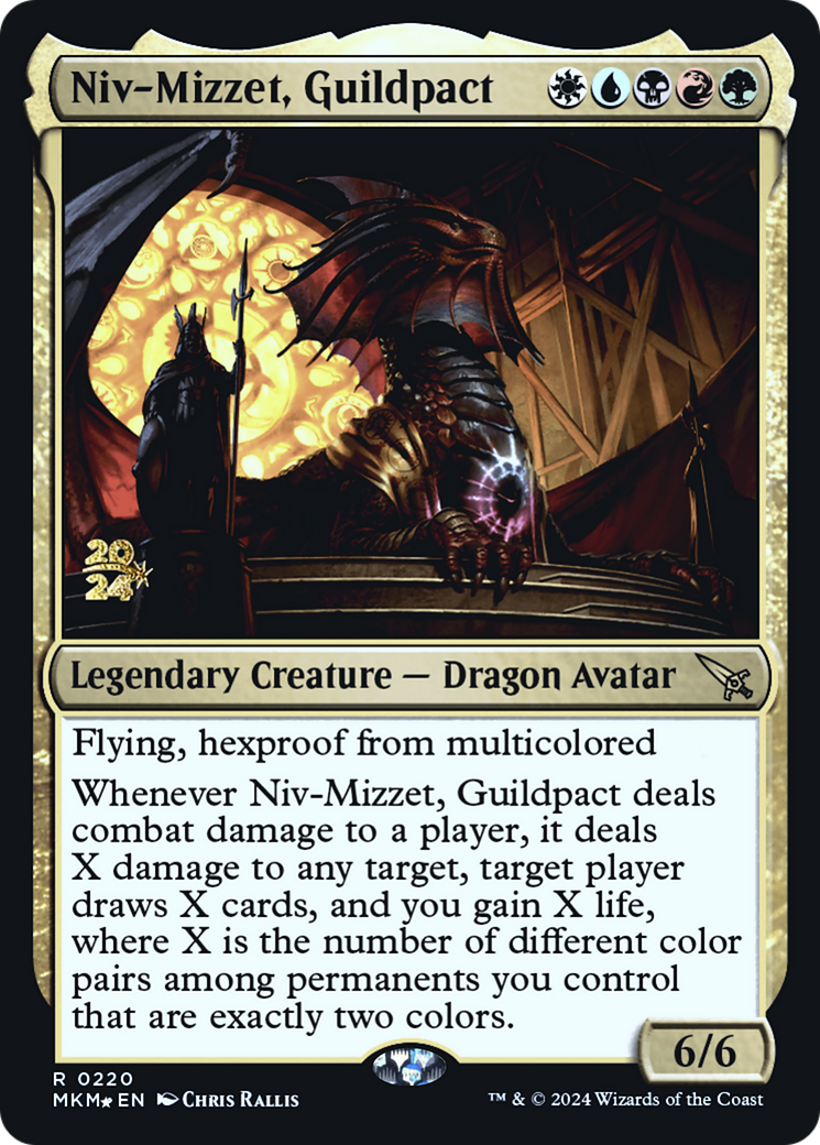 Niv-Mizzet, Guildpact [Murders at Karlov Manor Prerelease Promos] MTG Single Magic: The Gathering | Red Claw Gaming