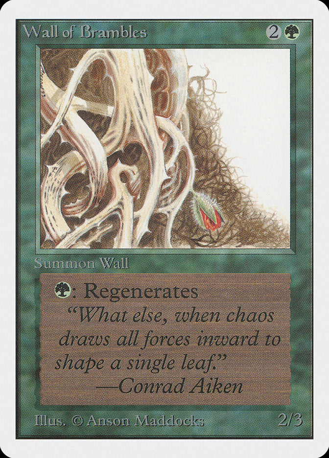 Wall of Brambles [Unlimited Edition] MTG Single Magic: The Gathering | Red Claw Gaming