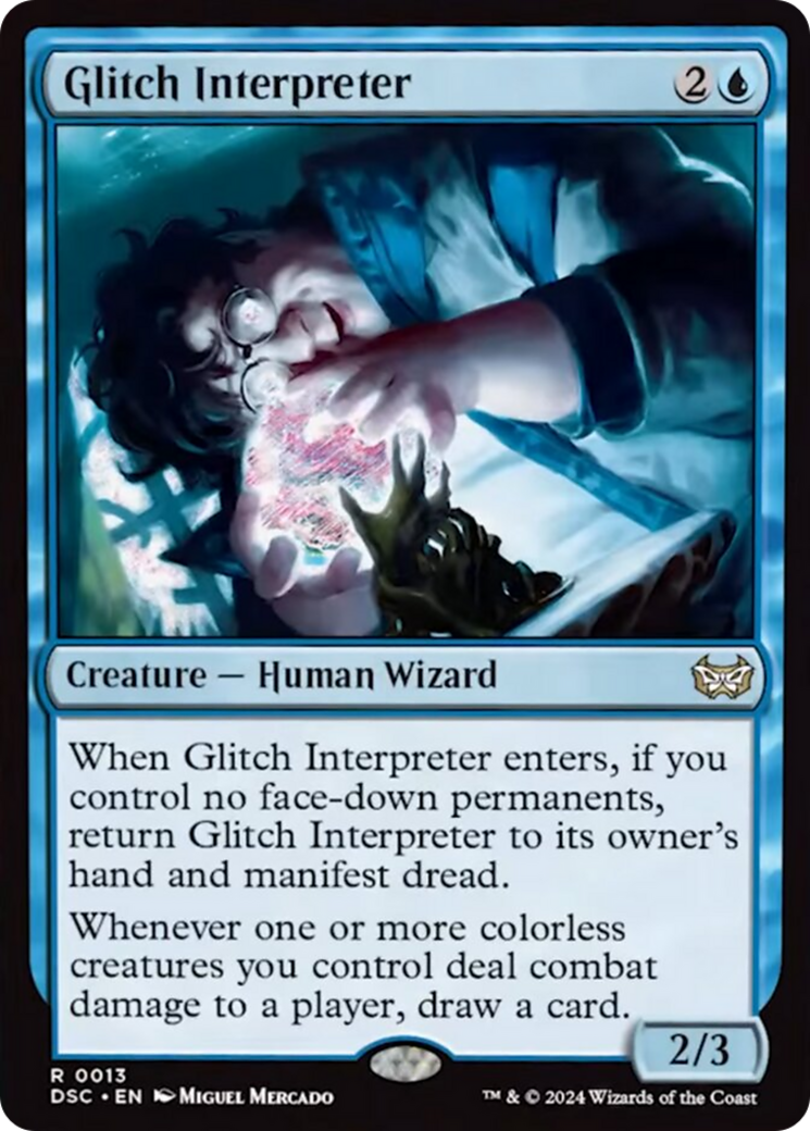 Glitch Interpreter (Extended Art) [Duskmourn: House of Horror Commander] MTG Single Magic: The Gathering | Red Claw Gaming