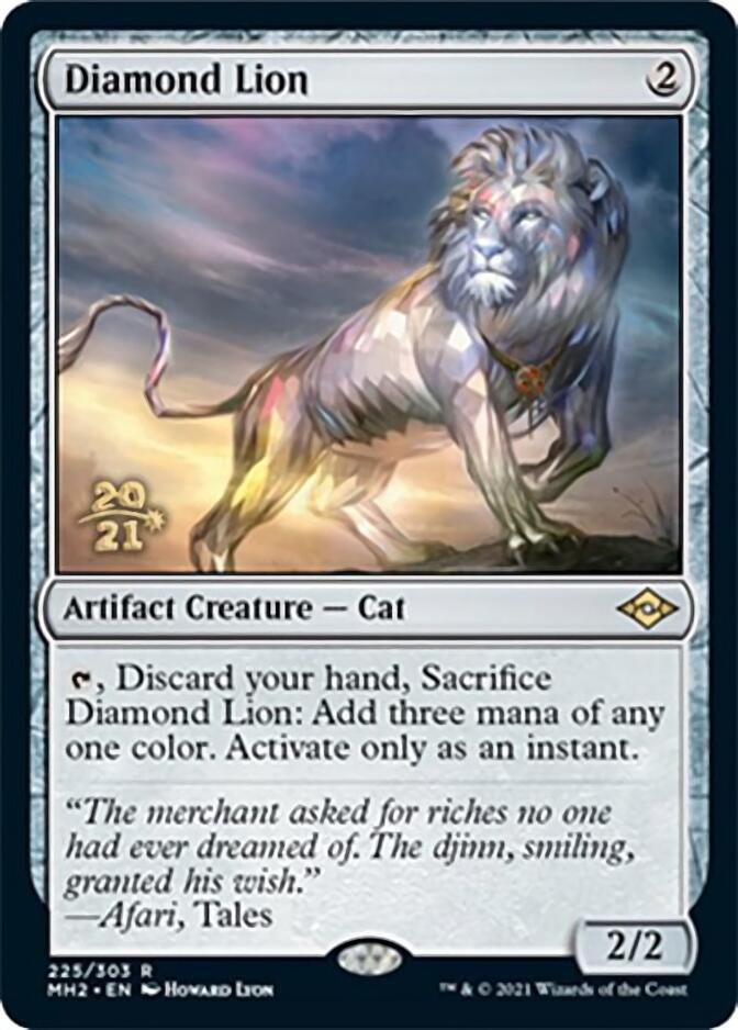 Diamond Lion [Modern Horizons 2 Prerelease Promos] MTG Single Magic: The Gathering | Red Claw Gaming