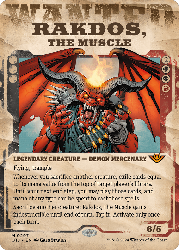 Rakdos, the Muscle (Showcase) [Outlaws of Thunder Junction] MTG Single Magic: The Gathering    | Red Claw Gaming