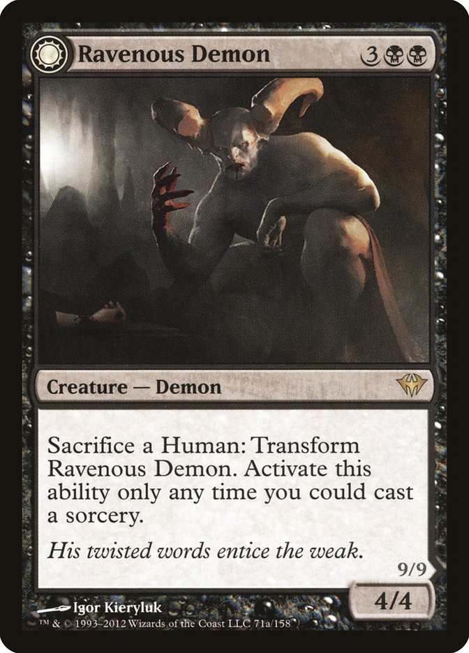 Ravenous Demon // Archdemon of Greed [Dark Ascension] MTG Single Magic: The Gathering | Red Claw Gaming
