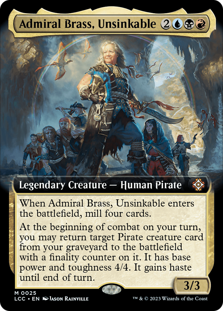 Admiral Brass, Unsinkable (Extended Art) [The Lost Caverns of Ixalan Commander] MTG Single Magic: The Gathering | Red Claw Gaming