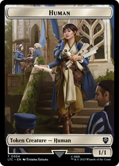 Human // Treasure Double-Sided Token [The Lord of the Rings: Tales of Middle-Earth Commander Tokens] MTG Single Magic: The Gathering | Red Claw Gaming