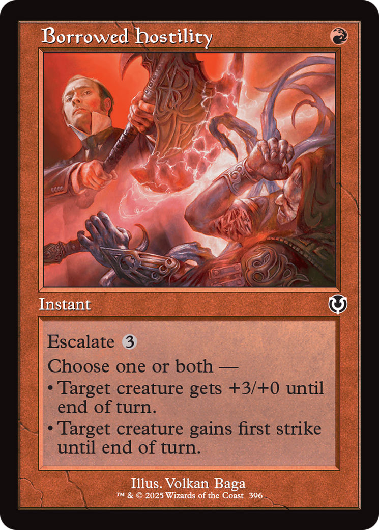 Borrowed Hostility (Retro Frame) [Innistrad Remastered] MTG Single Magic: The Gathering | Red Claw Gaming