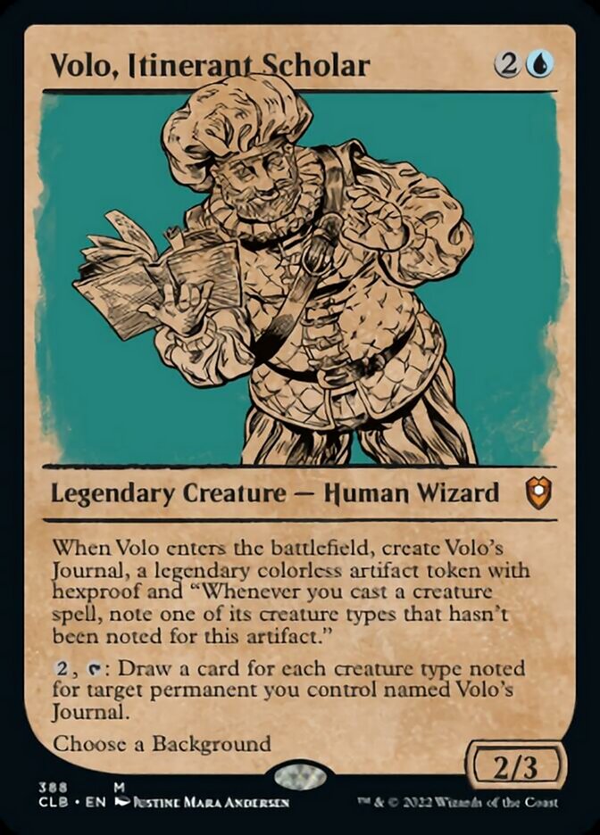 Volo, Itinerant Scholar (Showcase) [Commander Legends: Battle for Baldur's Gate] MTG Single Magic: The Gathering | Red Claw Gaming