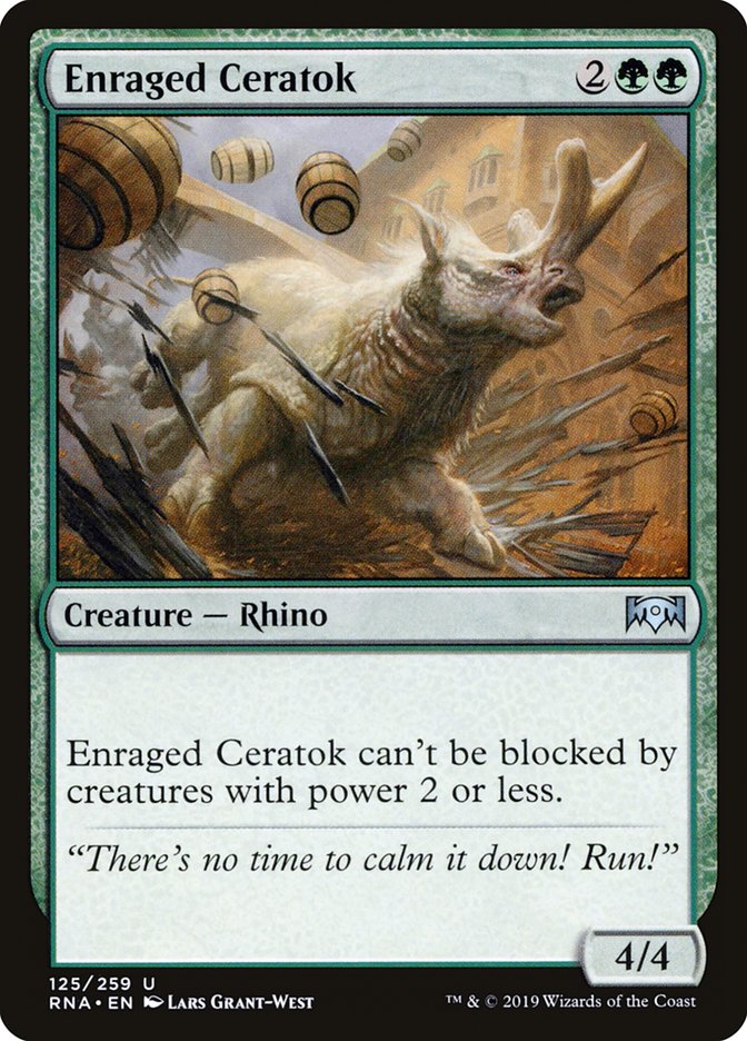 Enraged Ceratok [Ravnica Allegiance] MTG Single Magic: The Gathering | Red Claw Gaming