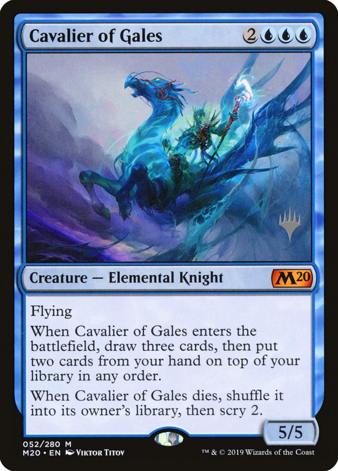 Cavalier of Gales (Promo Pack) [Core Set 2020 Promos] MTG Single Magic: The Gathering | Red Claw Gaming