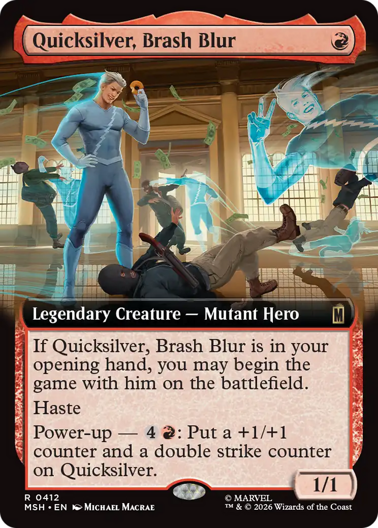 Quicksilver, Brash Blur (Extended Art) [Marvel Super Heroes] | Red Claw Gaming
