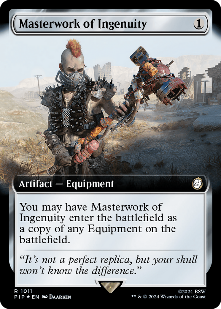 Masterwork of Ingenuity (Extended Art) (Surge Foil) [Fallout] MTG Single Magic: The Gathering | Red Claw Gaming