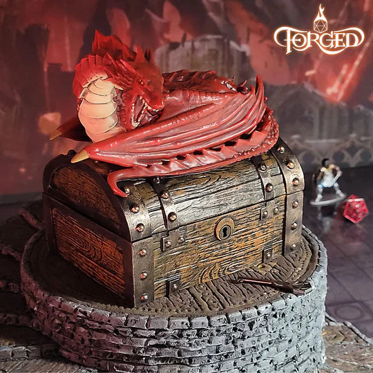 Wyvern Dice Chest with Lock D&D Accessory Forged Gaming | Red Claw Gaming