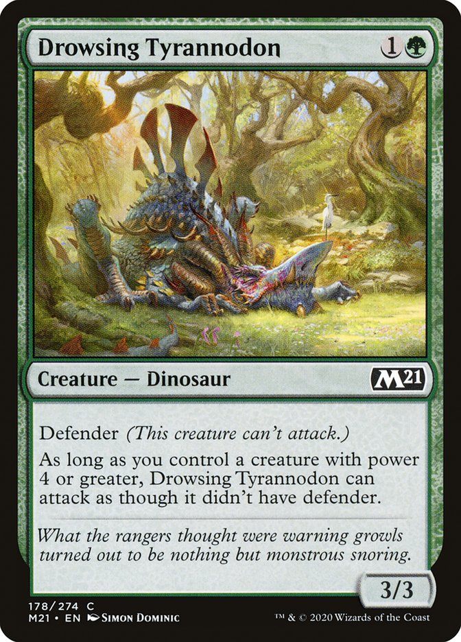 Drowsing Tyrannodon [Core Set 2021] MTG Single Magic: The Gathering | Red Claw Gaming