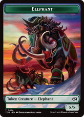 Elephant // Treasure Double-Sided Token [Tarkir: Dragonstorm Tokens] MTG Single Magic: The Gathering | Red Claw Gaming