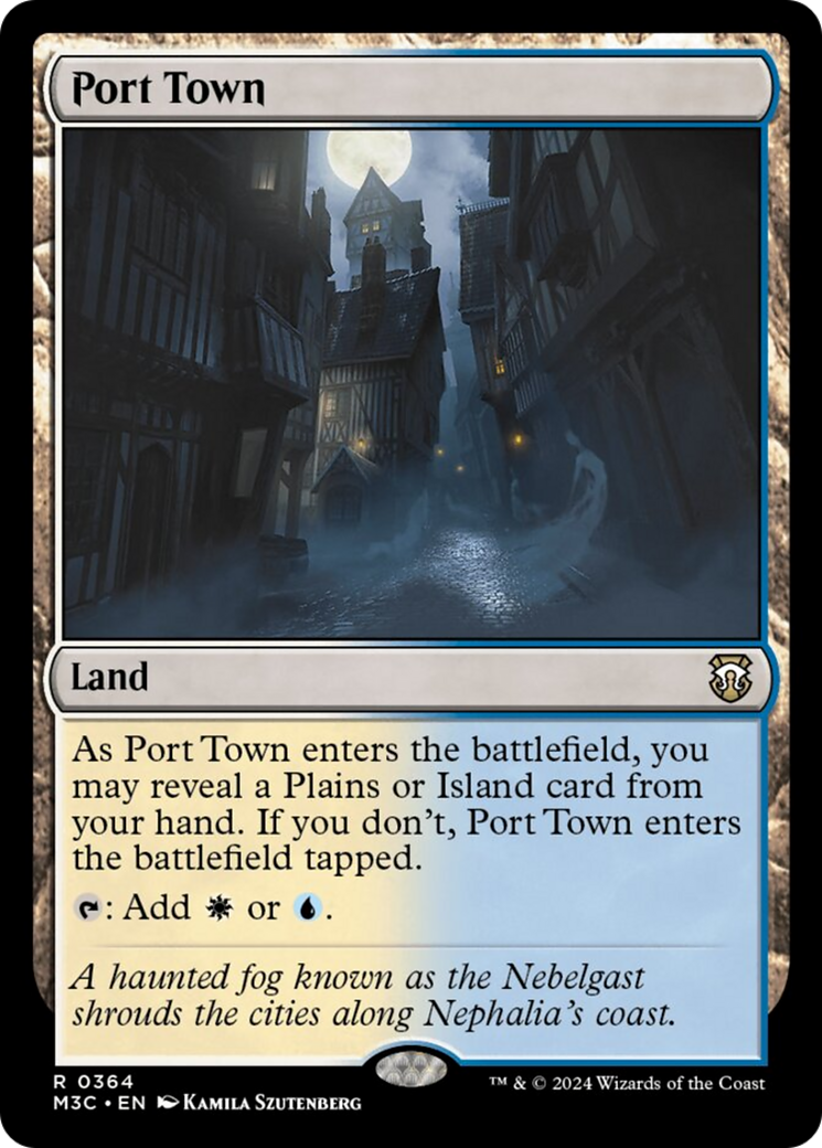 Port Town (Ripple Foil) [Modern Horizons 3 Commander] MTG Single Magic: The Gathering | Red Claw Gaming