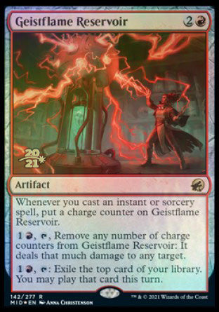 Geistflame Reservoir [Innistrad: Midnight Hunt Prerelease Promos] MTG Single Magic: The Gathering | Red Claw Gaming
