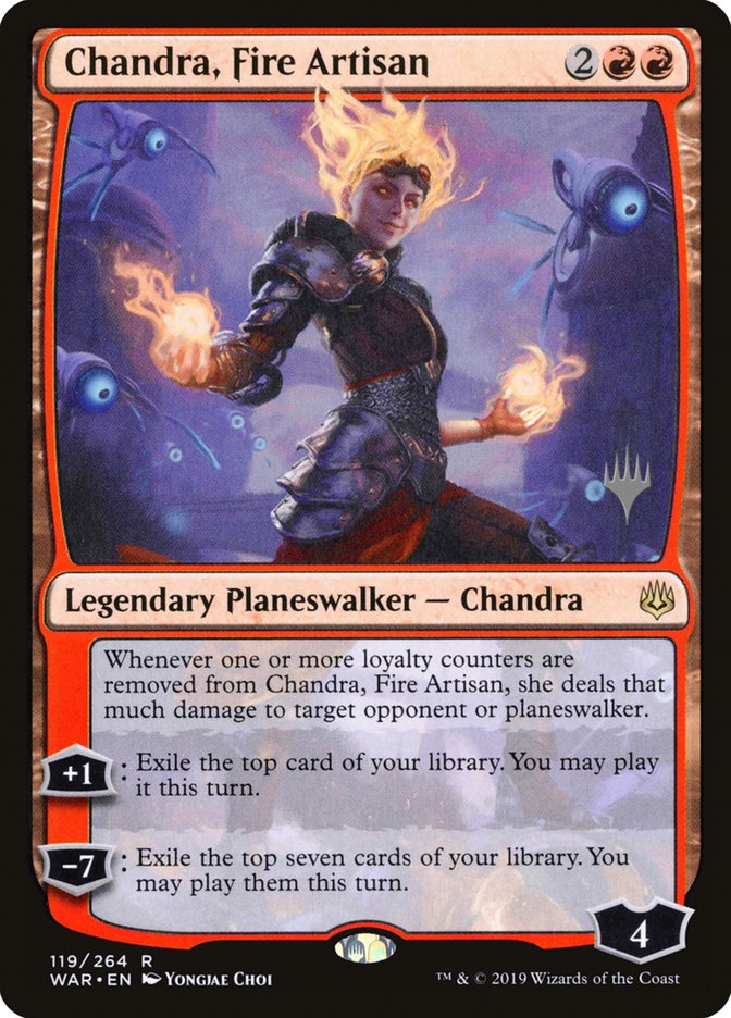 Chandra, Fire Artisan (Promo Pack) [War of the Spark Promos] MTG Single Magic: The Gathering | Red Claw Gaming
