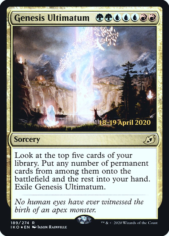 Genesis Ultimatum [Ikoria: Lair of Behemoths Prerelease Promos] MTG Single Magic: The Gathering | Red Claw Gaming