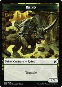 Rhino // Egg Double-Sided Token [Commander 2019 Tokens] MTG Single Magic: The Gathering | Red Claw Gaming