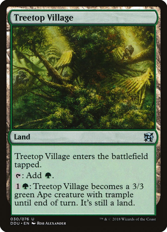 Treetop Village [Duel Decks: Elves vs. Inventors] MTG Single Magic: The Gathering | Red Claw Gaming