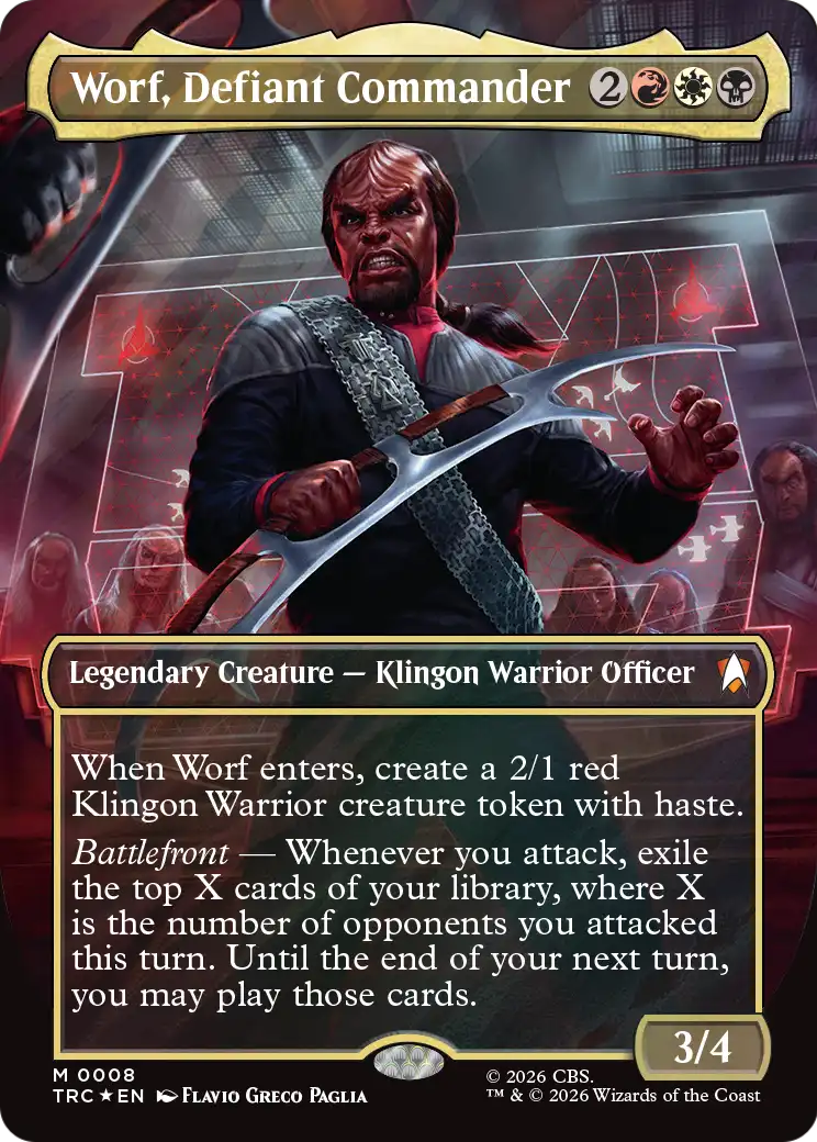Kang, Suspicious Captain (Extended Art) [Star Trek Commander] MTG Single Magic: The Gathering | Red Claw Gaming