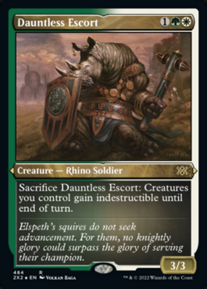 Dauntless Escort (Foil Etched) [Double Masters 2022] MTG Single Magic: The Gathering    | Red Claw Gaming