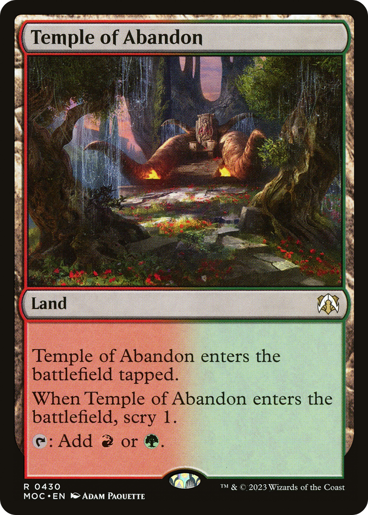 Temple of Abandon [March of the Machine Commander] MTG Single Magic: The Gathering | Red Claw Gaming
